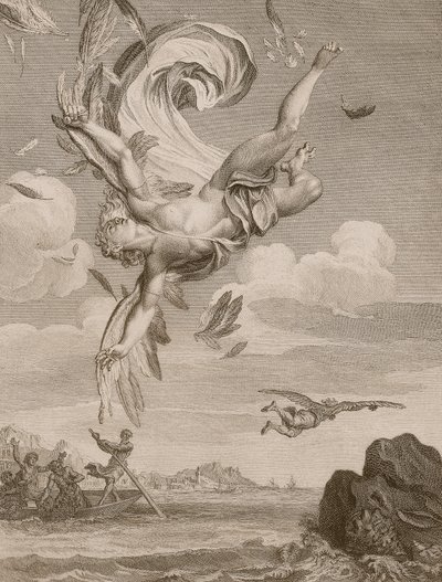 Der Fall des Ikarus, 1731 von Bernard Picart
